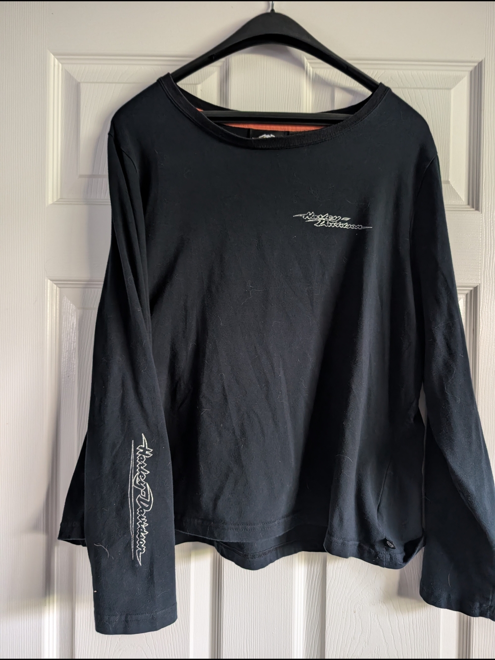 Harley-Davidson Black Long-Sleeve Graphic Tee with White Script